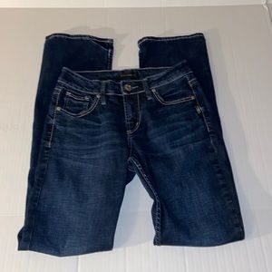 Silver Avery Slim Boot Women’s Waist 26” Length 33” Denim Blue Jeans